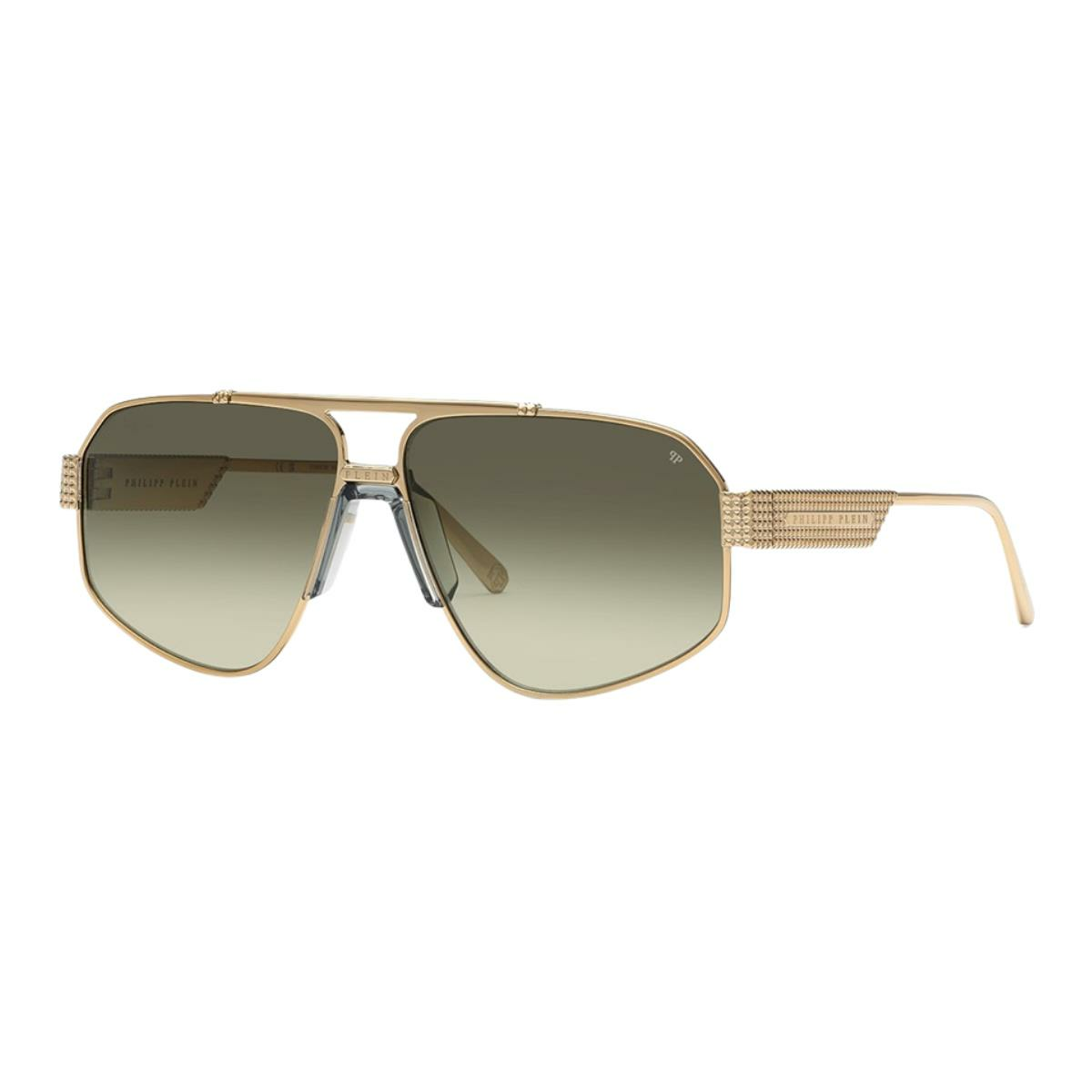 Philipp Plein Spp106M Gold Geometrik Erkek Güneş Gözlüğü