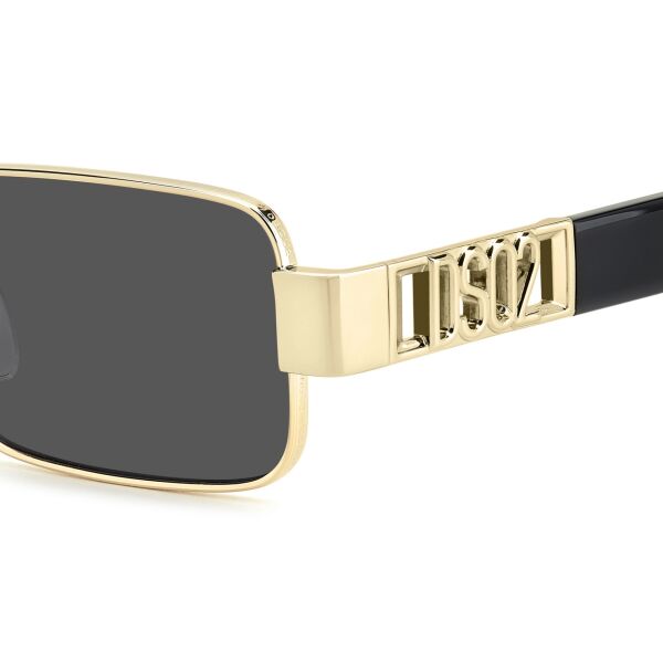 Dsquared2 D2 0156/s Gold Siyah Dikdörtgen Kadın Güneş Gözlüğü
