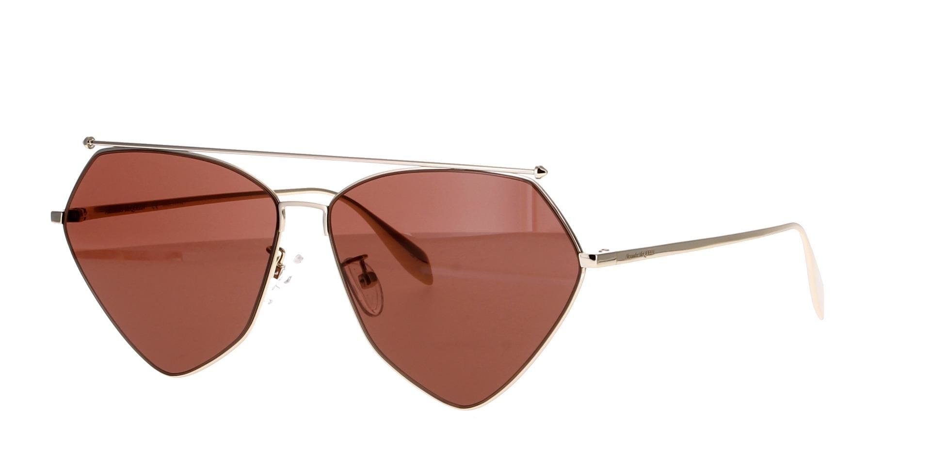 Alexander Mcqueen Am0317S Gold Geometrik Kadın Güneş Gözlüğü