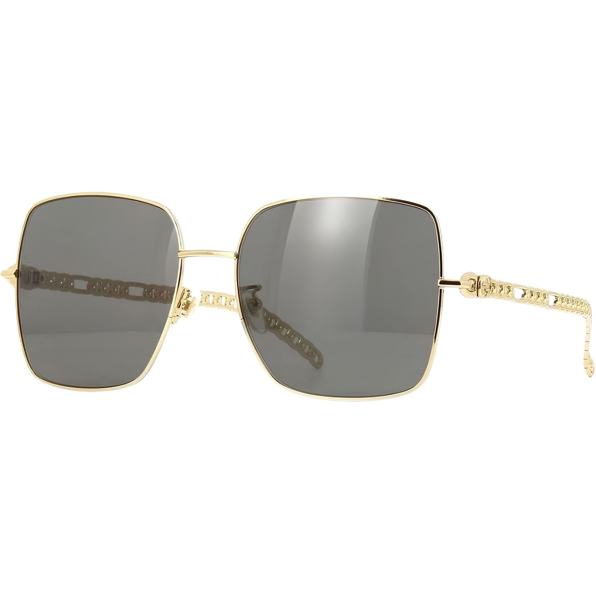 Gucci Gg0724S Aksesuarlı Gold Kare Kadın Güneş Gözlüğü