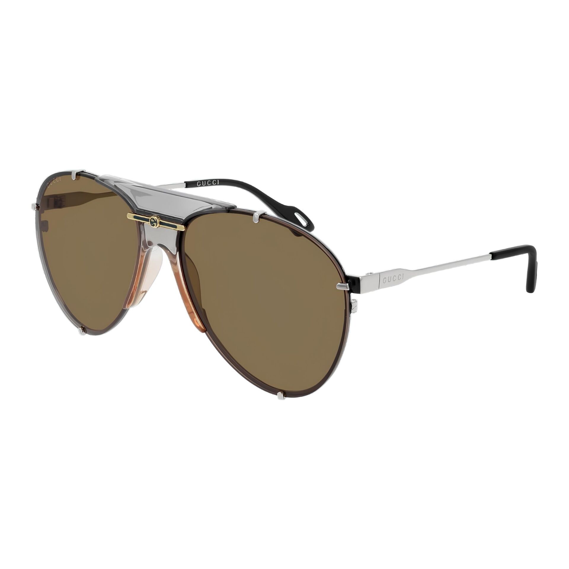 Gucci Gg0740S Siyah Silver Pilot Unisex Güneş Gözlüğü