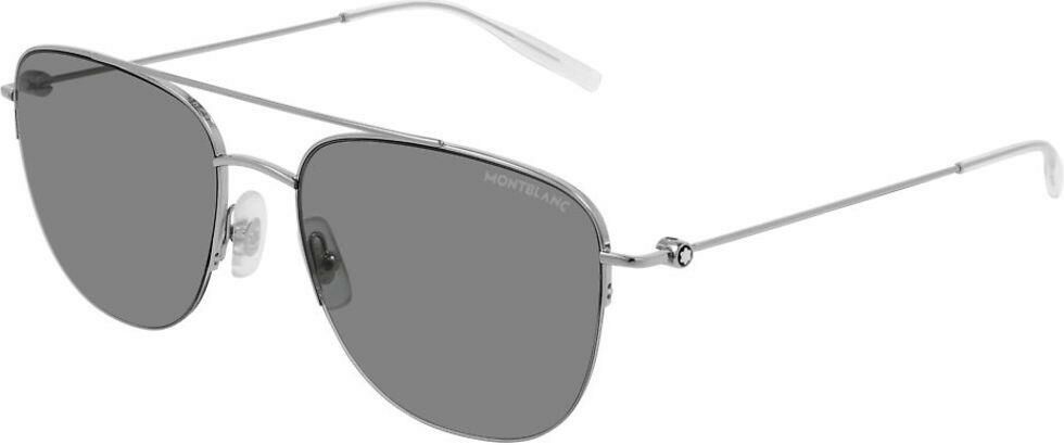 Mont Blanc Mb0096S Silver Pilot Erkek Güneş Gözlüğü