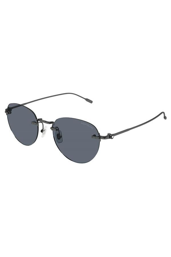 Montblanc Mb0239S Yuvarlak Siyah Erkek Güneş Gözlüğü