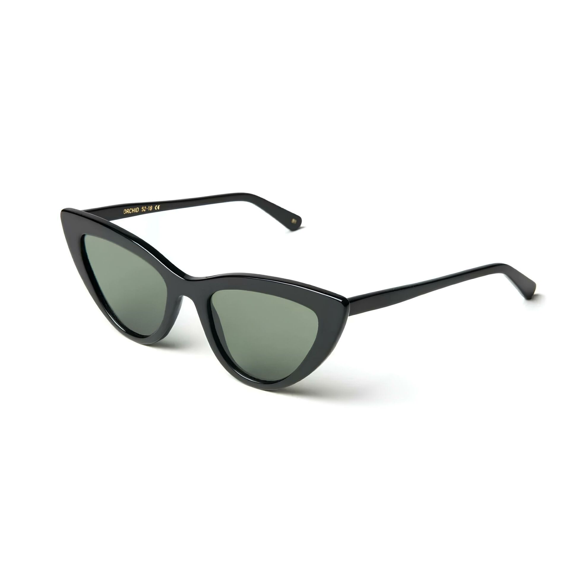 L.G.R Orchid Flat Green Siyah Cat Eye Kadın Güneş Gözlüğü