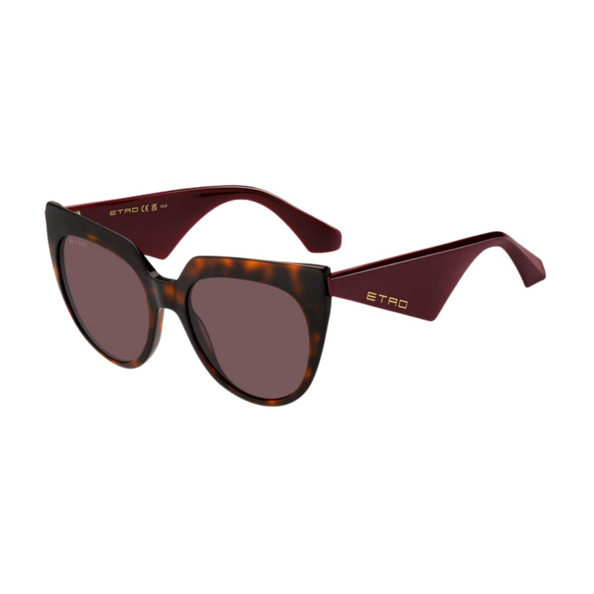 Etro 0003/S Bordo Leopar Cat Eye Kadın Güneş Gözlüğü