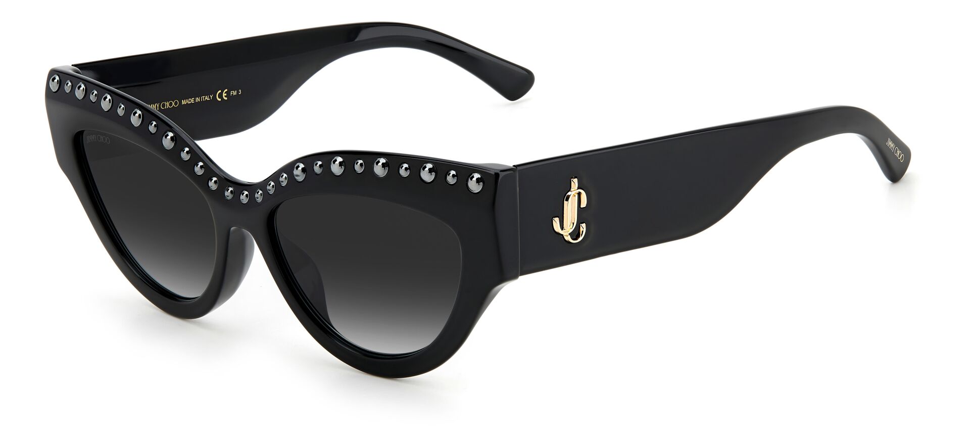 Jimmy Choo Sonja/G/N/S Siyah Taşlı Cat Eye Kadın Güneş Gözlüğü