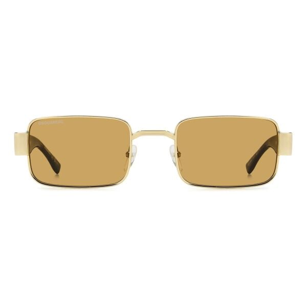 Dsquared2 D2 0156/s Gold Dikdörtgen Leopar Kadın Güneş Gözlüğü