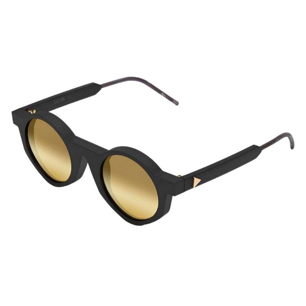 So.Ya Off Yuvarlak Siyah Unisex Güneş Gözlüğü
