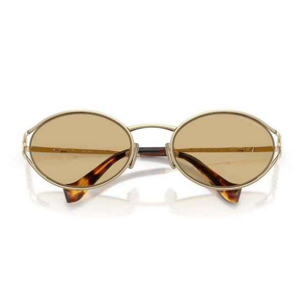 Miu Miu 0Mu 52Ys Gold Yuvarlak Kadın Güneş Gözlüğü