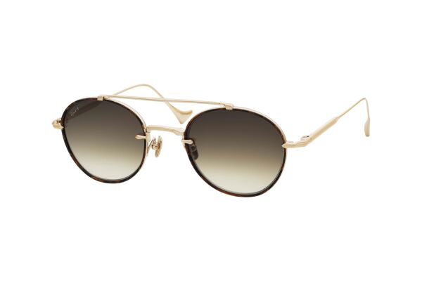 Eque.M Egoistic Sunday Siyah-Gold Yuvarlak Titanyum Unisex Güneş Gözlüğü