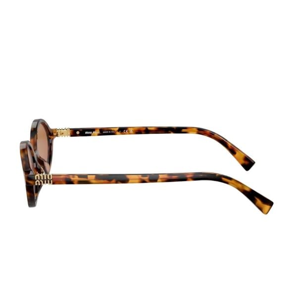 Miu Miu 0Mu 04Zs Leopar Yuvarlak Kadın Güneş Gözlüğü