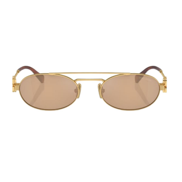 Miu Miu 0Mu 54Zs 5AK40D Gold Elips Kadın Güneş Gözlüğü