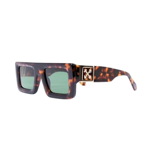Off White Leonardo Leopar Desenli Kare Unisex Güneş Gözlüğü