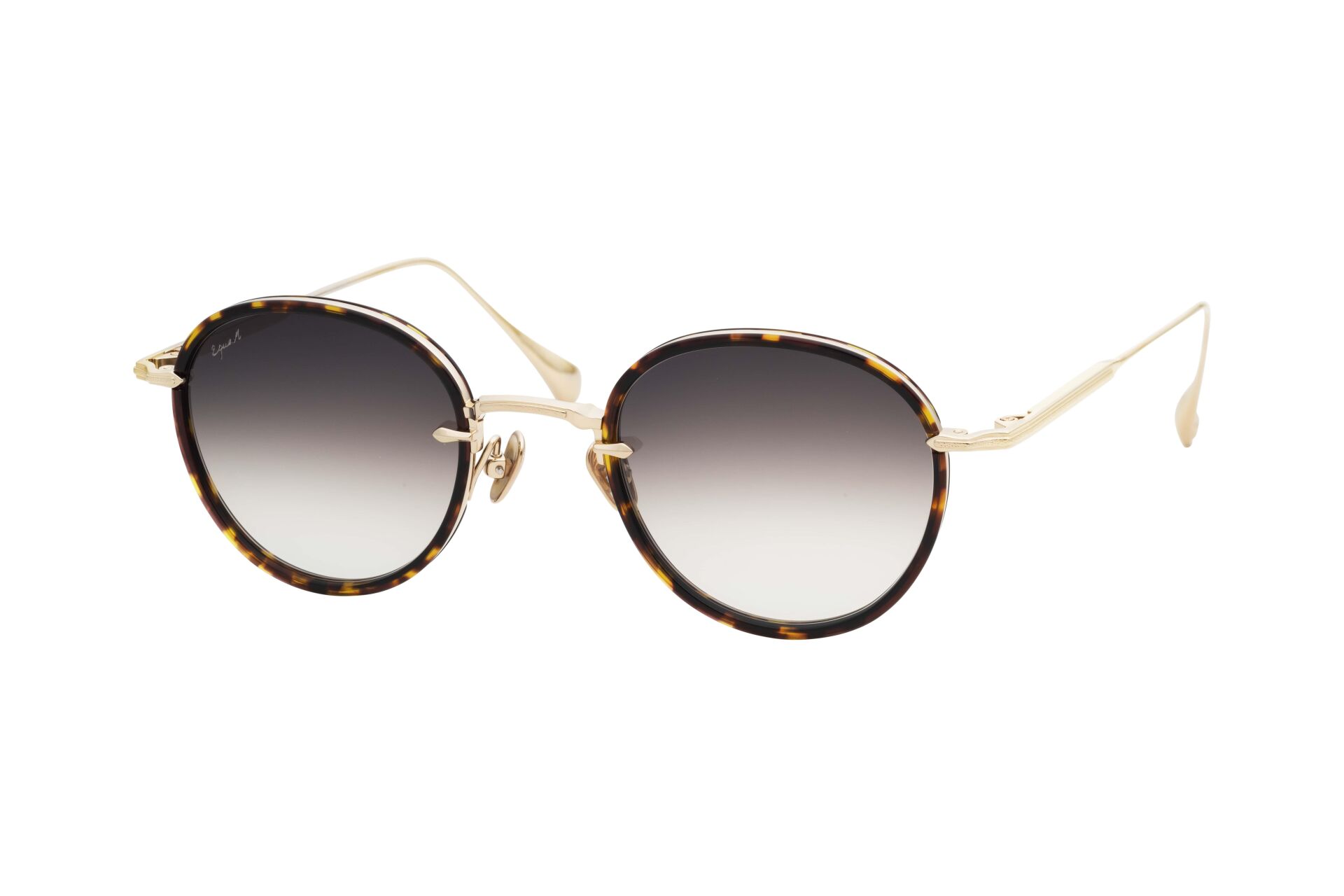 Eque.M Arch Leopar Yuvarlak Titanyum Unisex Güneş Gözlüğü