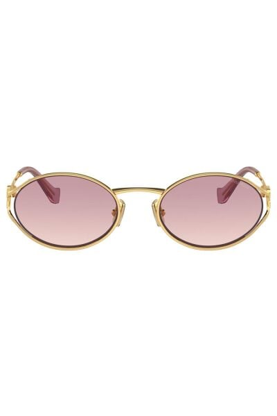 Mıu Mıu 0mu 52ys Gold Yuvarlak Kadın Güneş Gözlüğü