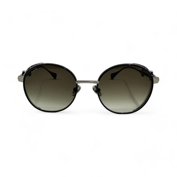 Eque.M Cockpit Yuvarlak Siyah Titanyum Unisex Güneş Gözlüğü