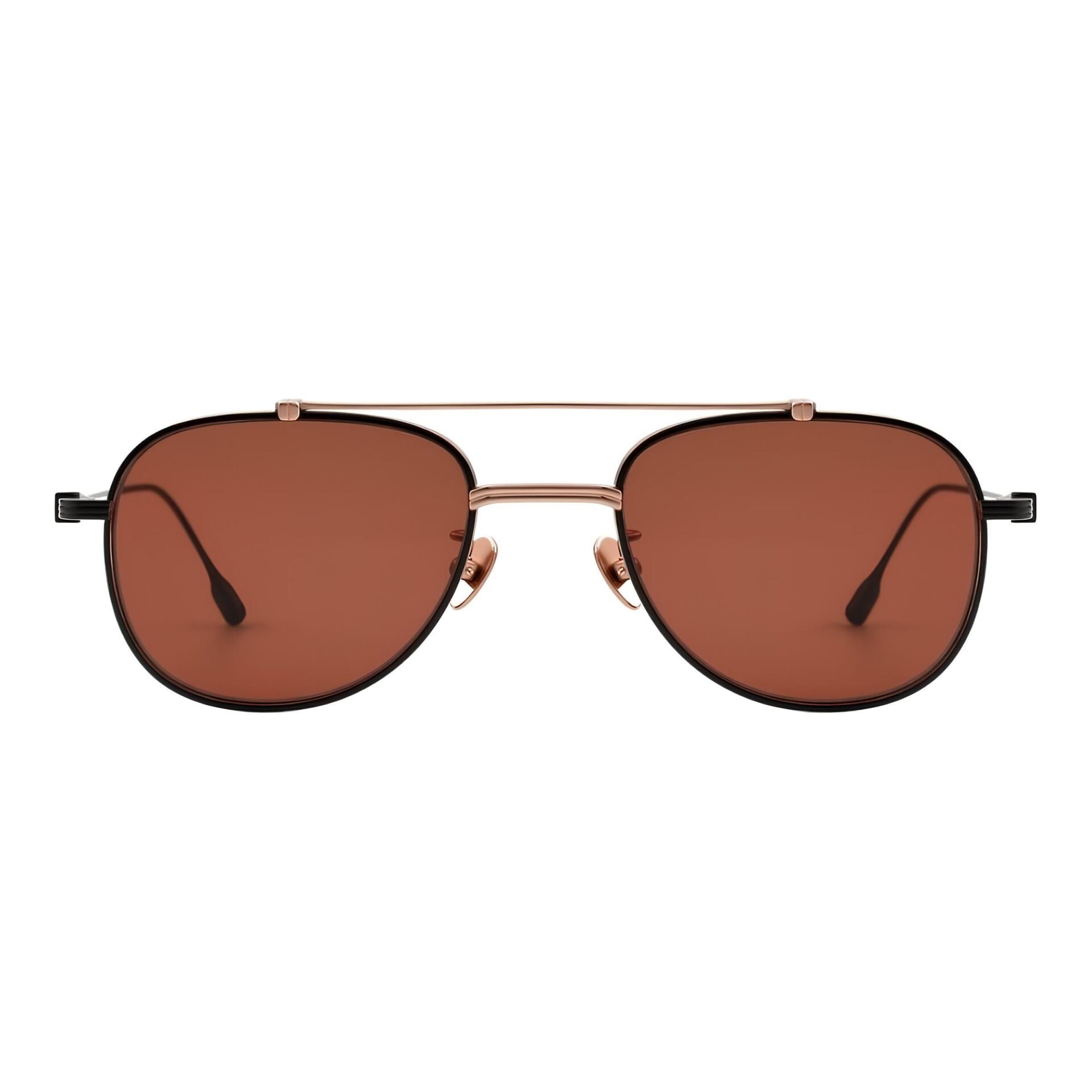 Projekt Produkt Oval Siyah Kahverengi Titanyum Unisex Güneş Gözlüğü