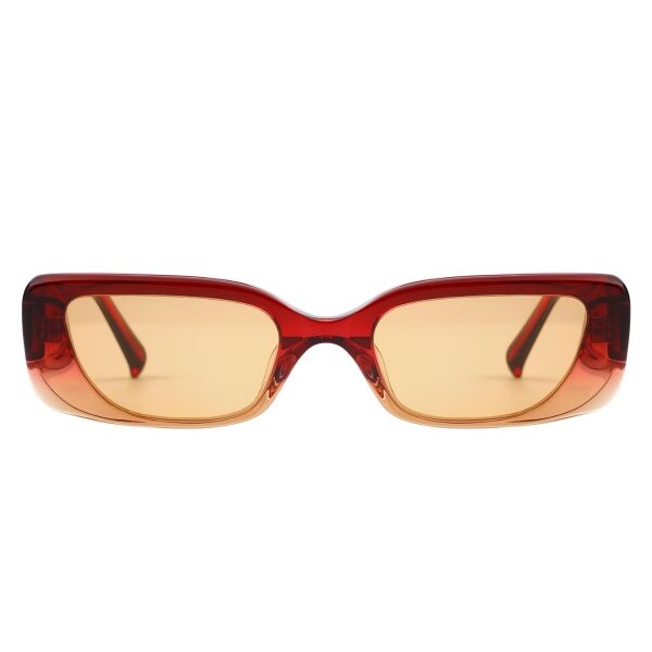 Projekt Produkt Clcc5 Dikdörtgen Kırmızı Unisex Güneş Gözlüğü