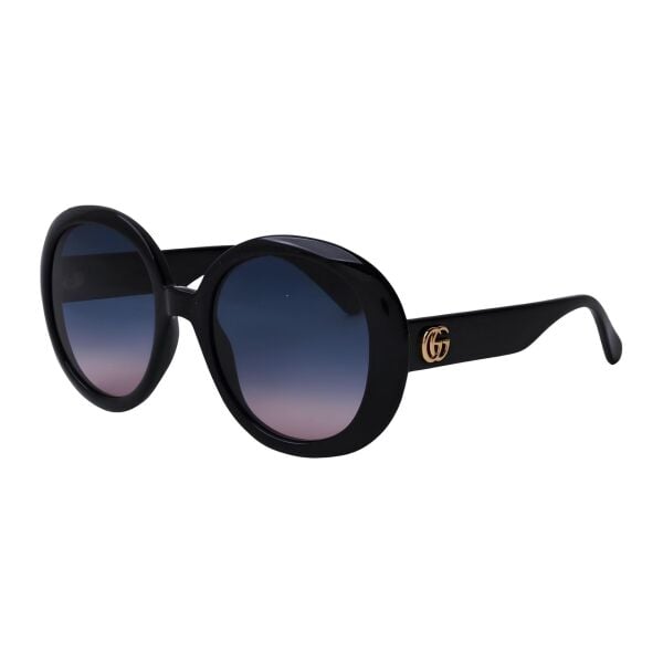 Gucci Gg0712S Asetat Siyah Yuvarlak Kadın Güneş Gözlüğü