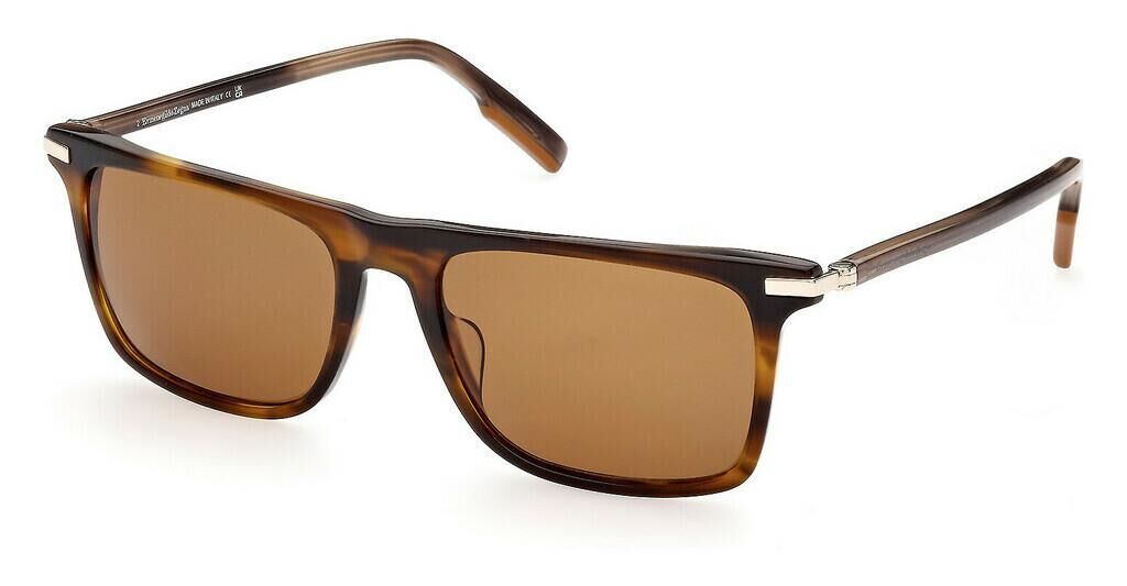 Ermenegildo Zegna Ez 0204 Leopar Kare Erkek Güneş Gözlüğü