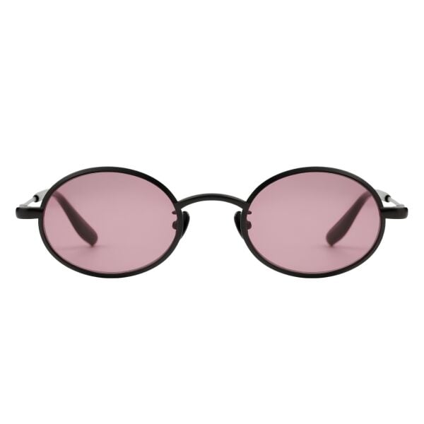 Projekt Produkt Siyah Pembe Yuvarlak Titanyum Unisex Güneş Gözlüğü