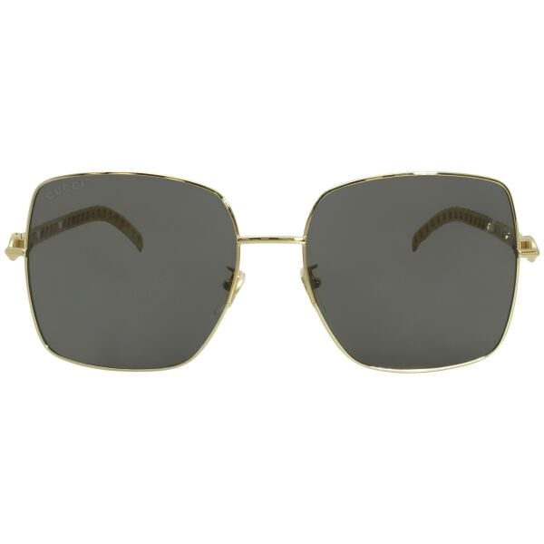 Gucci Gg0724S Aksesuarlı Gold Kare Kadın Güneş Gözlüğü