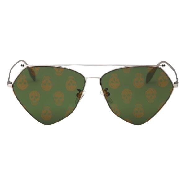 Alexander Mcqueen Am0317S Geometrik Yeşil Unisex Güneş Gözlüğü