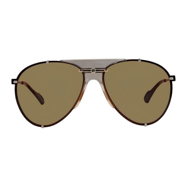 Gucci Gg0740S Siyah Silver Pilot Unisex Güneş Gözlüğü
