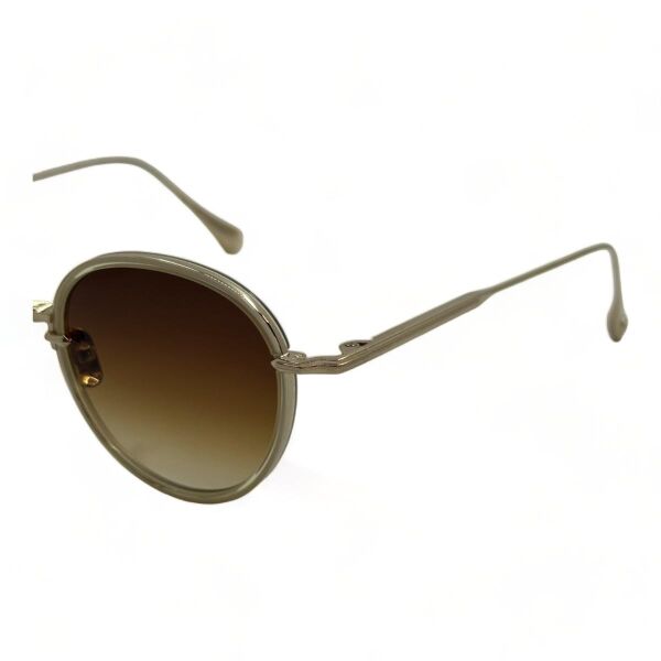 Eque.M Arch CM Yuvarlak Kahverengi Titanyum Unisex Güneş Gözlüğü