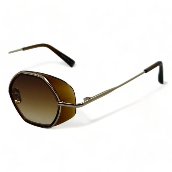 Eque.M Caver BB Kahverengi Cat Eye Titanyum Unisex Güneş Gözlüğü