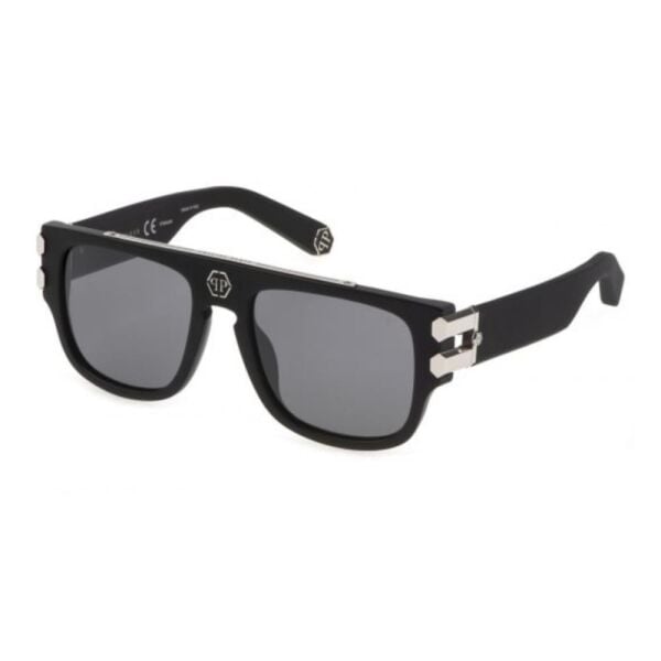Philipp Plein Spp011V Oval Kare Siyah Unisex Güneş Gözlüğü
