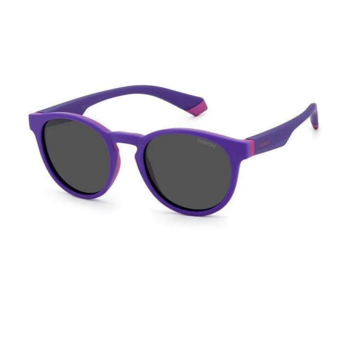 Polaroid Pld 8048/S Yuvarlak Mor Çocuk Güneş Gözlüğü