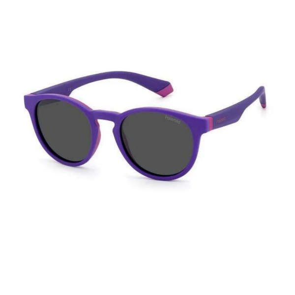 Polaroid Pld 8048/S Yuvarlak Mor Çocuk Güneş Gözlüğü