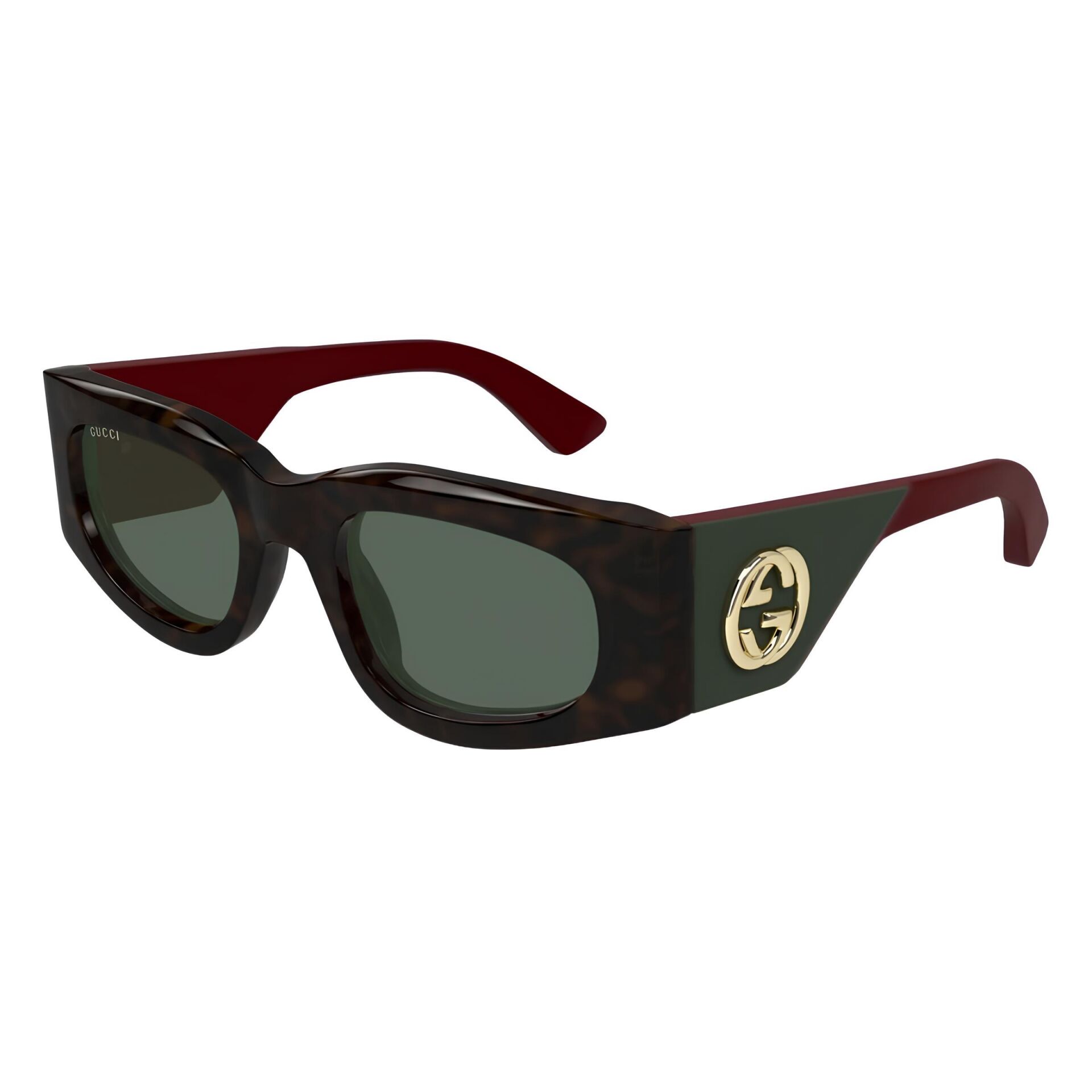 Gucci Gg 1664S Bordo Leopar Oval Kadın Güneş Gözlüğü