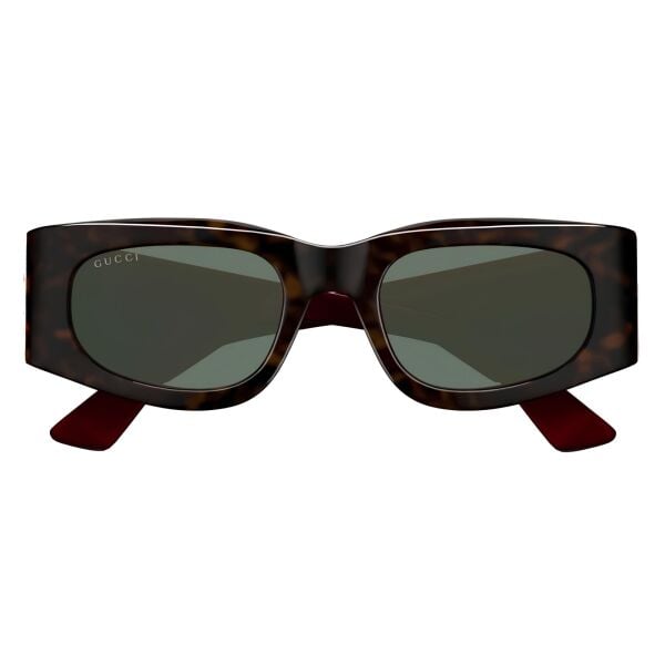 Gucci Gg 1664S Bordo Leopar Oval Kadın Güneş Gözlüğü