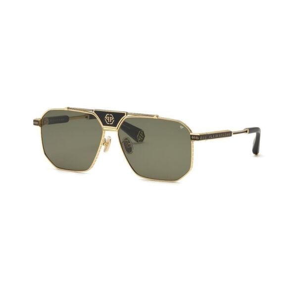 Philipp Plein SPP152V Gold Geometrik Unisex Güneş Gözlüğü
