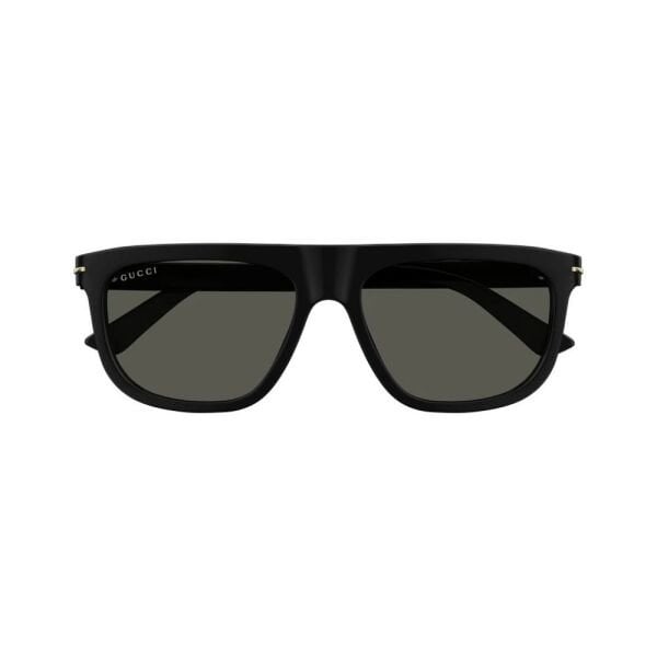 Gucci Gg 1726S 001 Oval Kare Siyah Unisex Güneş Gözlüğü