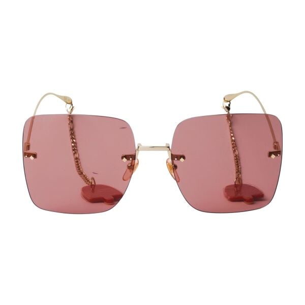 Gucci Gözlük Gg1147s Aksesuarlı Gold Kare Kadın Güneş Gözlüğü