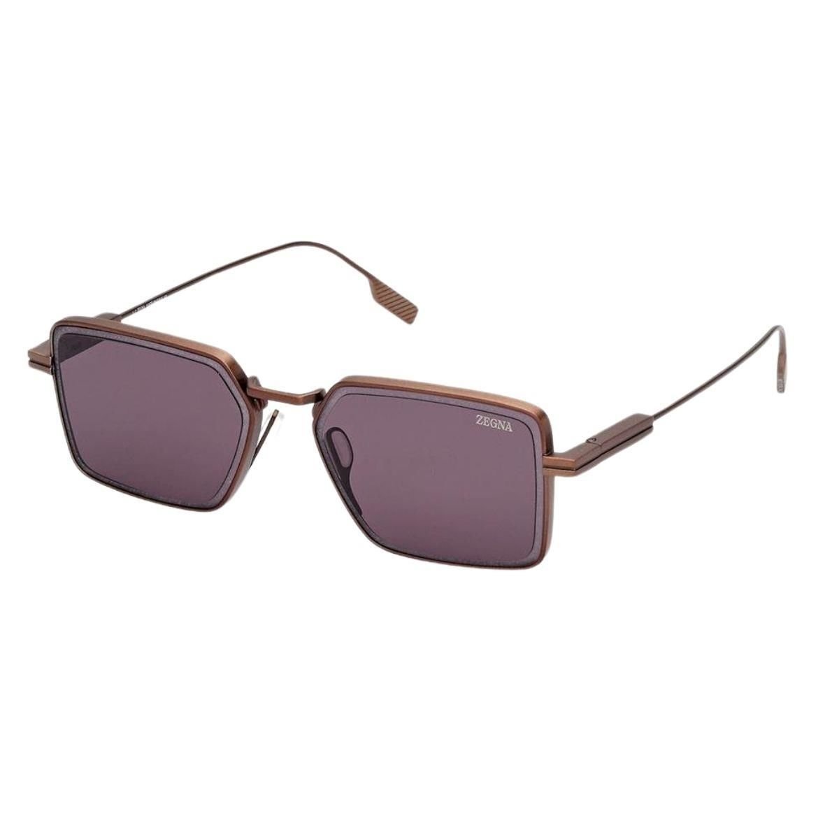 Ermenegildo Zegna Ez 0243/s Kare Kahverengi Erkek Güneş Gözlüğü