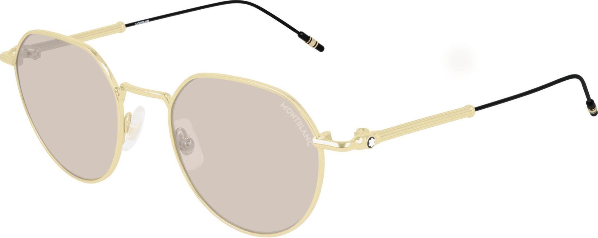 Mont Blanc Mb0060S Gold Yuvarlak Erkek Güneş Gözlüğü