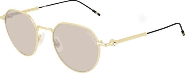 Mont Blanc Mb0060S Gold Yuvarlak Erkek Güneş Gözlüğü