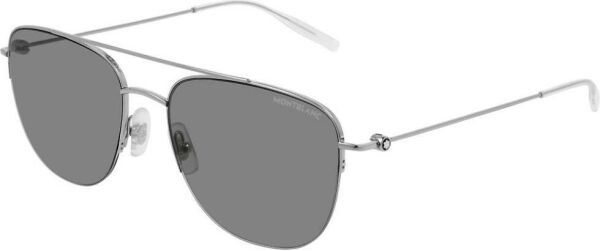 Mont Blanc Mb0096S Silver Pilot Erkek Güneş Gözlüğü
