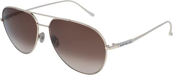 Mont Blanc Mb 657S 32F Silver Pilot Erkek Güneş Gözlüğü