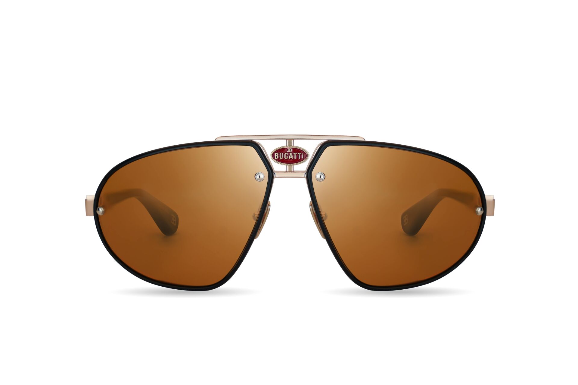 Bugatti 10 Titanyum Kahverengi Oval Erkek Güneş Gözlüğü
