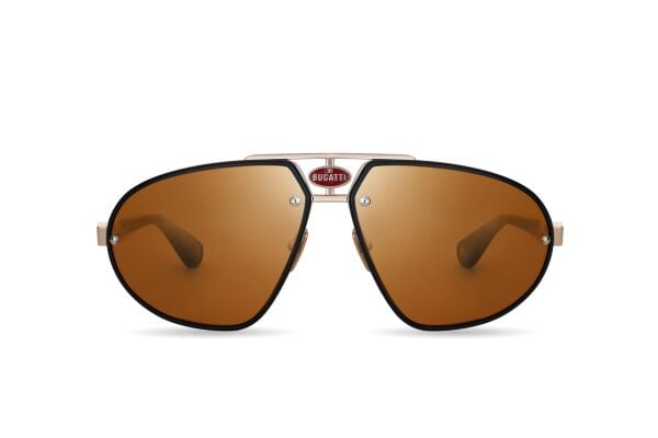 Bugatti 10 Titanyum Kahverengi Oval Erkek Güneş Gözlüğü