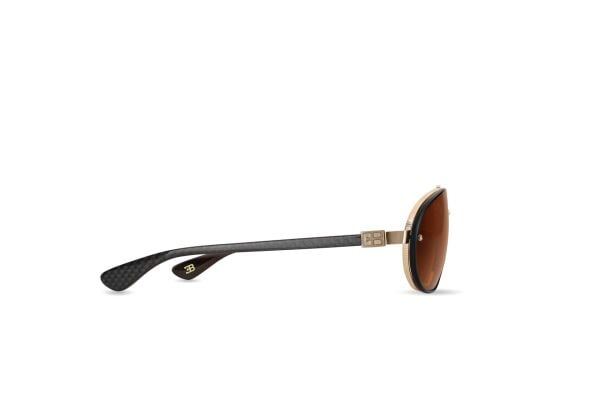 Bugatti 10 Titanyum Kahverengi Oval Erkek Güneş Gözlüğü