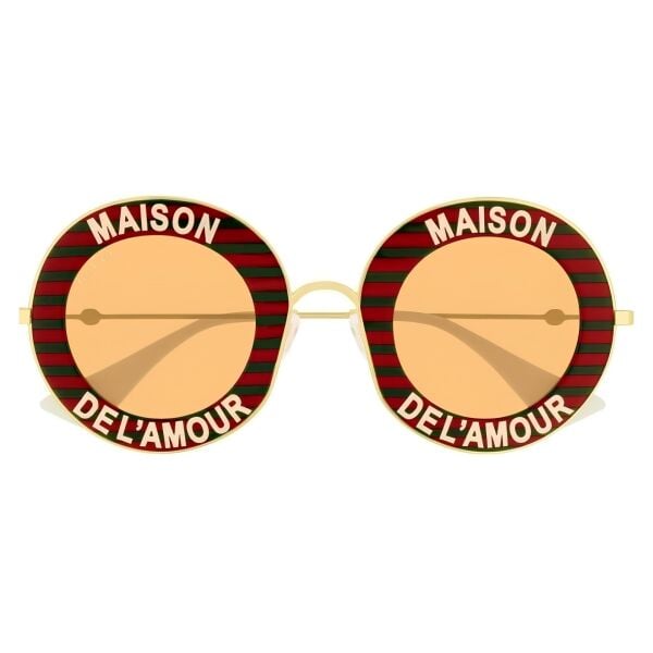 Gucci Gg0113S Gold Yuvarlak Kadın Güneş Gözlüğü