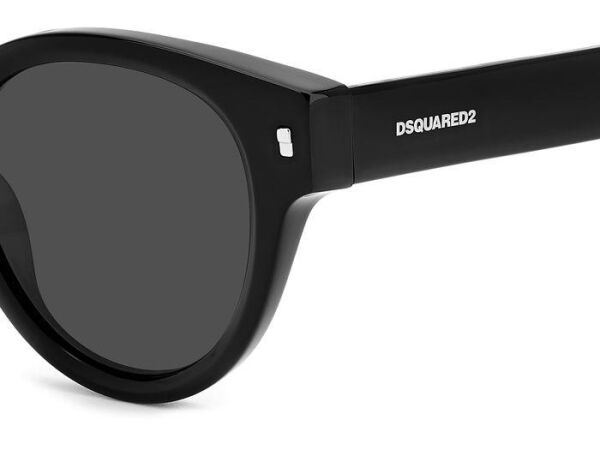 Dsquared2 D2 0077/S Yuvarlak Siyah Unisex Güneş Gözlüğü
