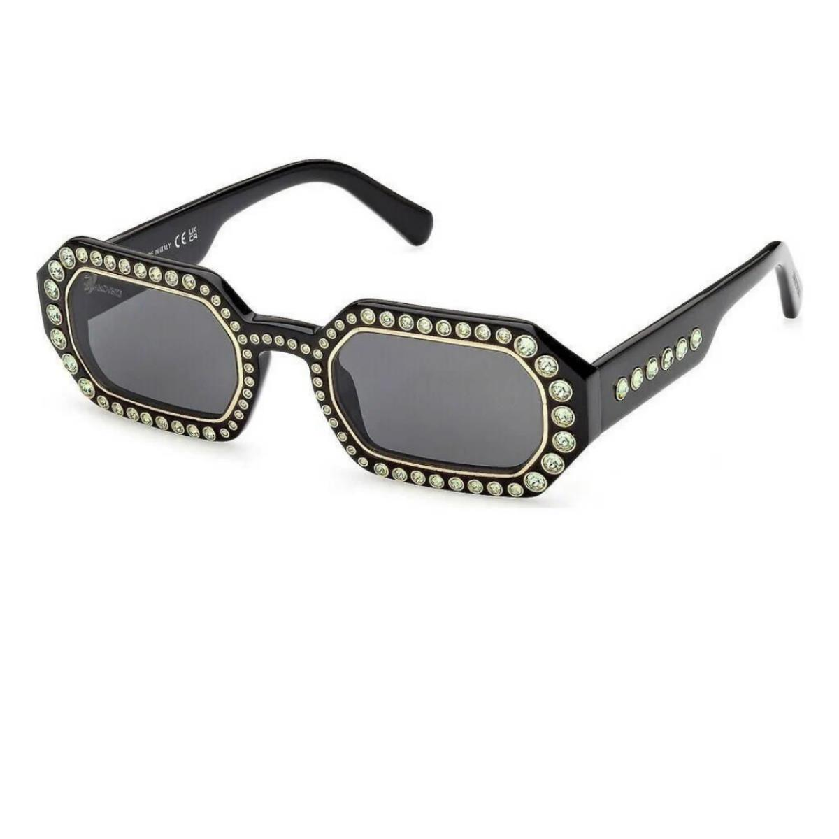 Swarovski Sk 0345 Siyah Dikdörtgen Kadın Güneş Gözlüğü