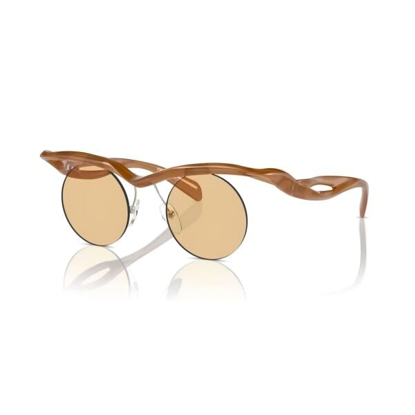 Prada A24S Kahverengi Yuvarlak Kadın Güneş Gözlüğü